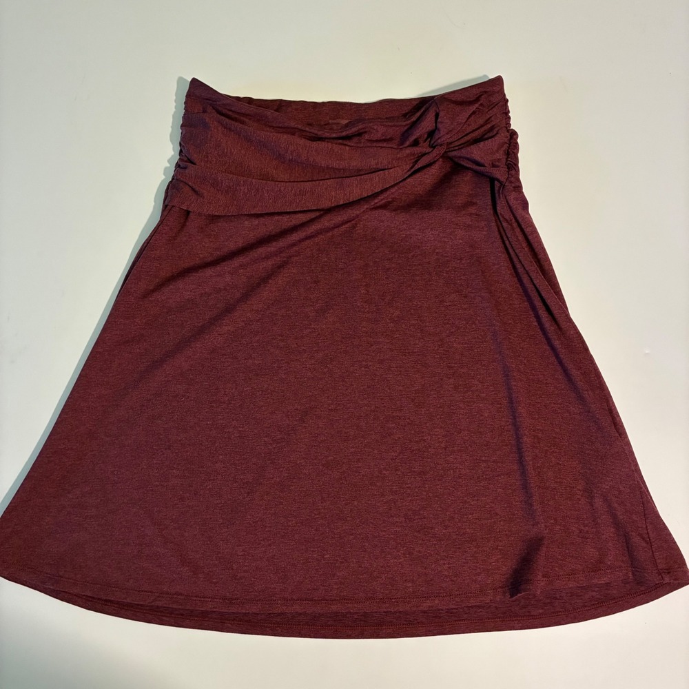 Patagonia Seabrook Skirt Womens Small Burgundy Heathered Ruched Outdoors